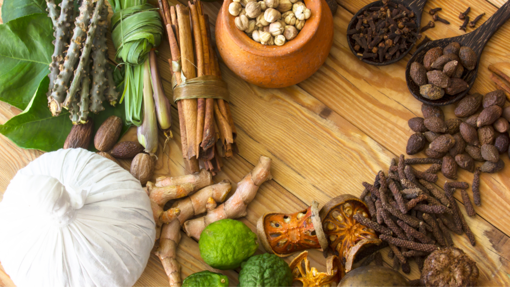 Herbs and spices used in various Ayurvedic Treatment procedures